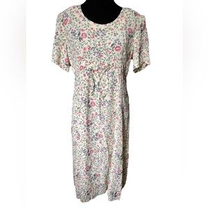 M.H.M. Melissa Harper Vintage 90s Cottagecore Witchy Prairie Floral Midi Dress